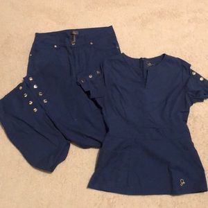 Jaanuu navy top (size xs) + bottom (size small)